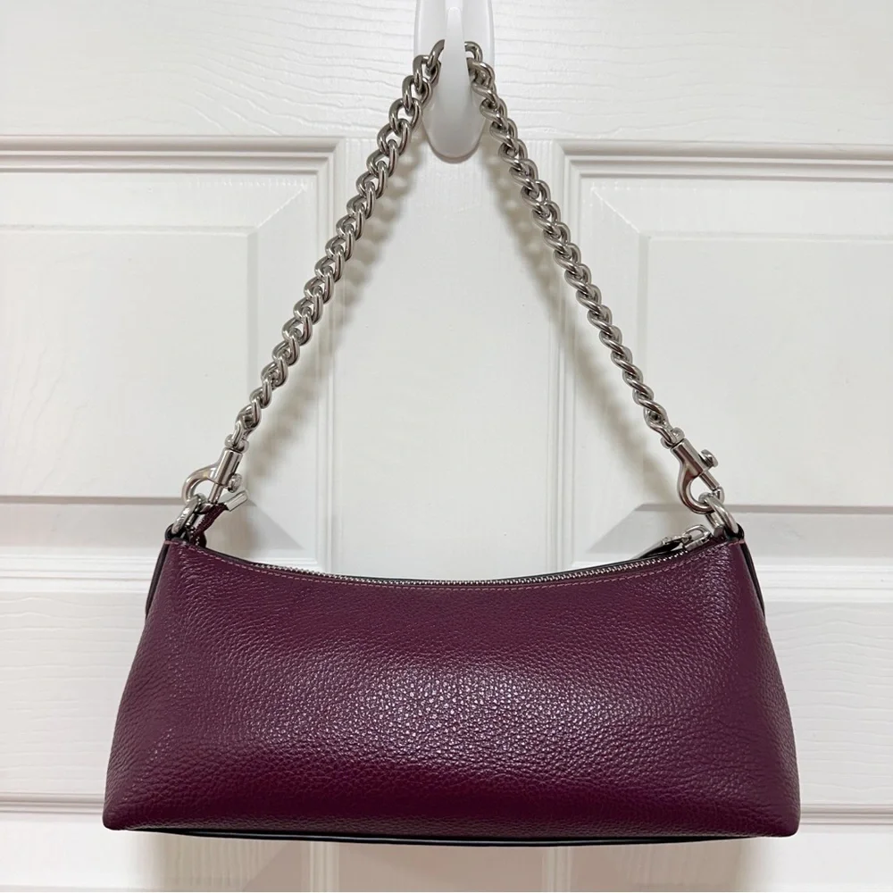 SOLD Coach Charlotte Refined Pebbled Leather Baguette Shoulder Bag - Picture 5 of 16
